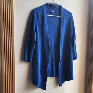 Talbots Cobalt Blue Open Cardigan Size Petite Small